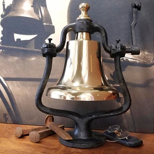 Large Brass Railroad Bell - Polished