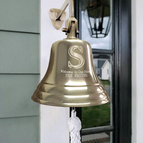 Family Name Initial Wall Bell - Polished
